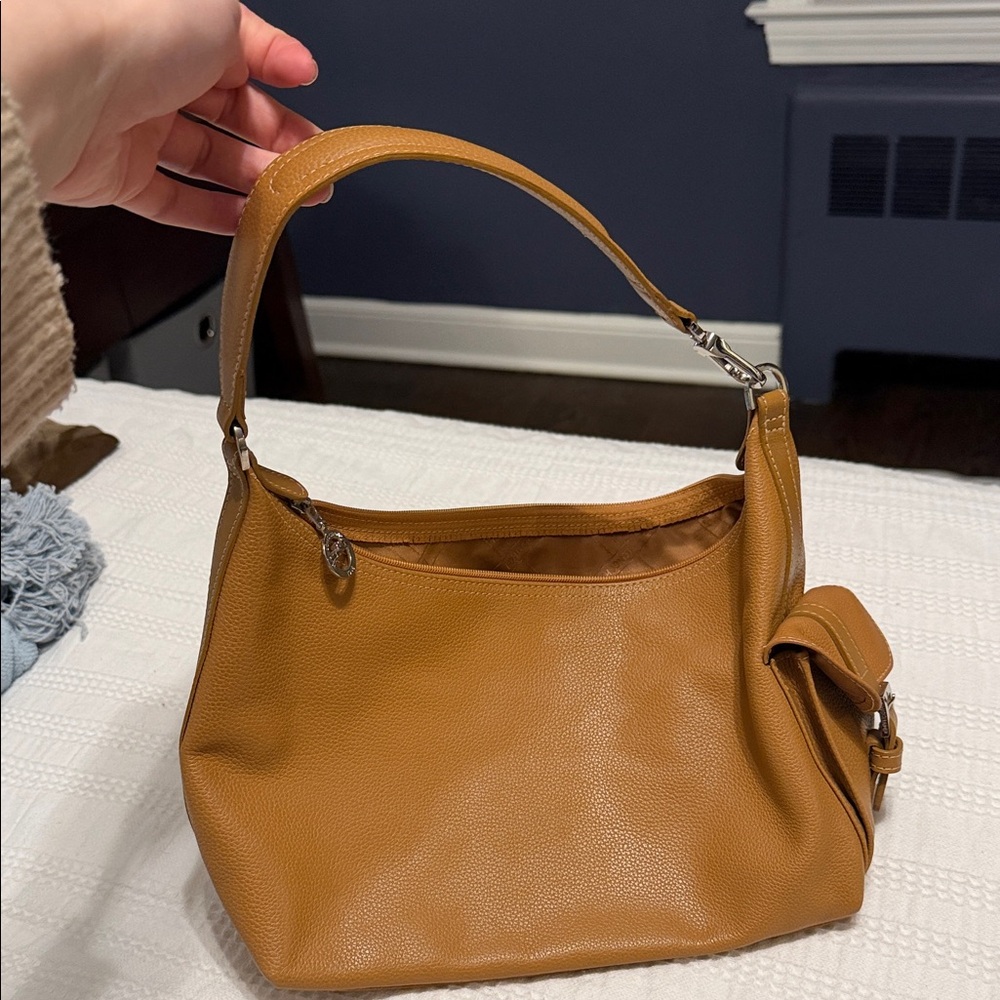 Tan Longchamp Small Shoulder Bag